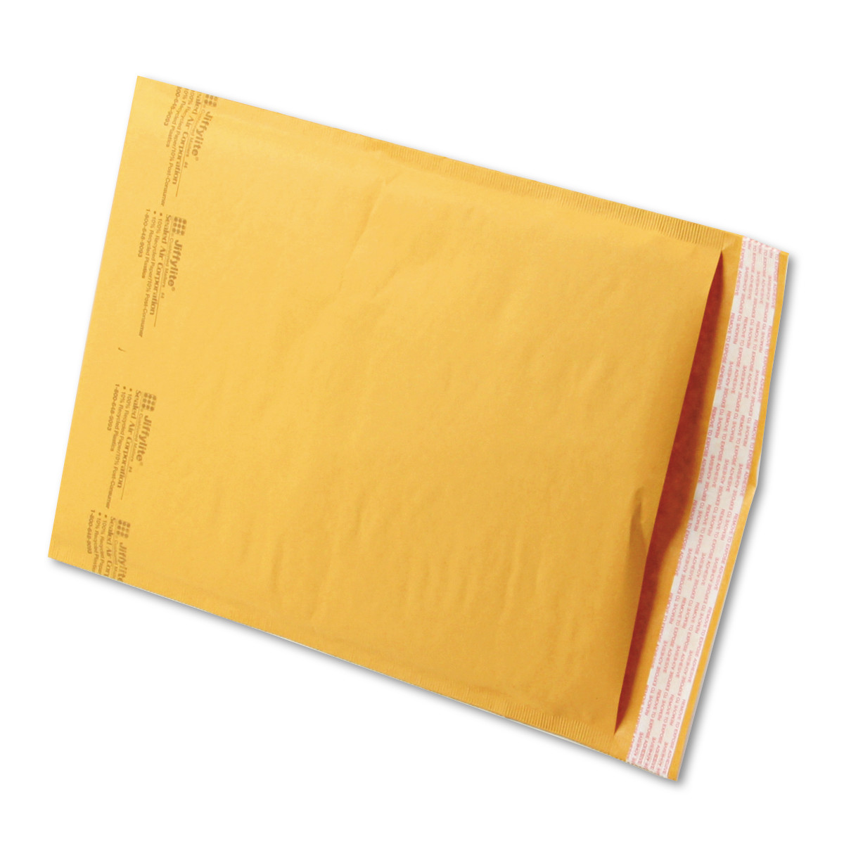 Sealed Air JiffyLite Cellular Cushioned Mailers - Bubble - #4 - 9 1/2" Width x 14 1/2" Length - Peel & Seal - Kraft - 100 / Cart