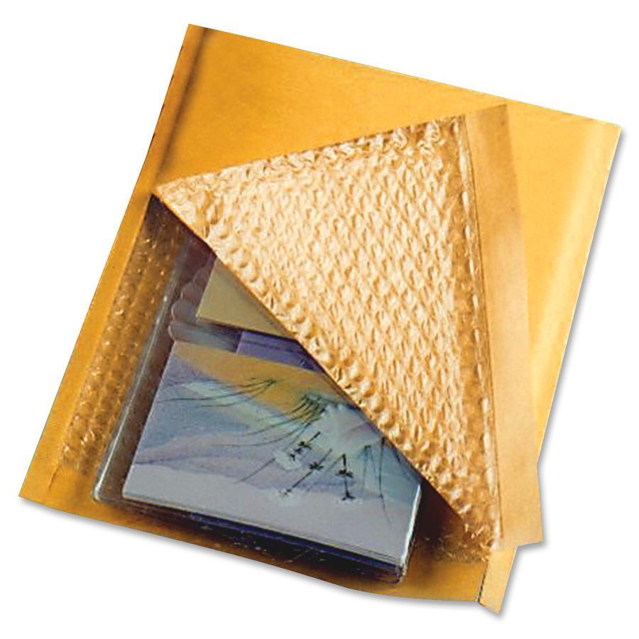 Sealed Air Jiffylite Bulk-packed Cushioned Mailers - Padded - #0 - 6" Width x 10" Length - Self-sealing - Satin, Kraft - 200 / C