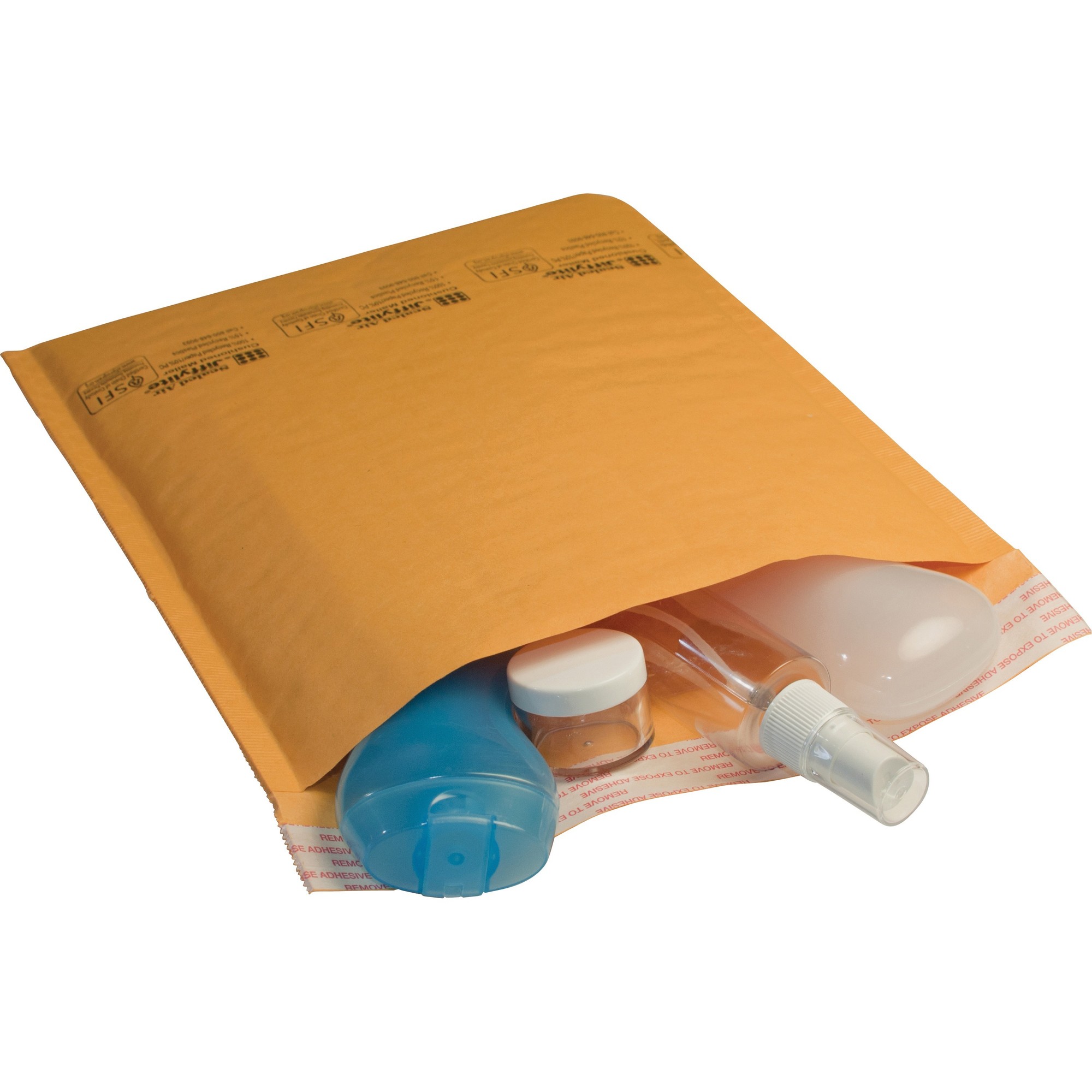 Sealed Air Jiffylite Bubble Cushioned Mailers - Padded - #5 - 10 1/2" Width x 16" Length - Peel & Seal - Kraft - 80 / Carton - G