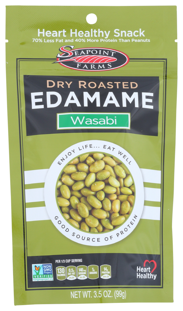 Seapoint Farms Wasabi Dry Roasted Edamame (12x3.5 Oz)