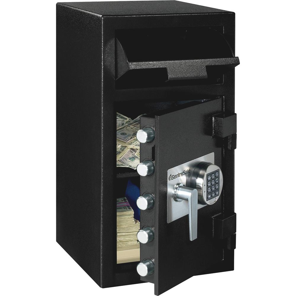 Sentry Safe Depository Electronic Lock Safe - 1.60 ft - Programmable, Electronic Lock - 5 Live-locking Bolt(s) - Fire Resista