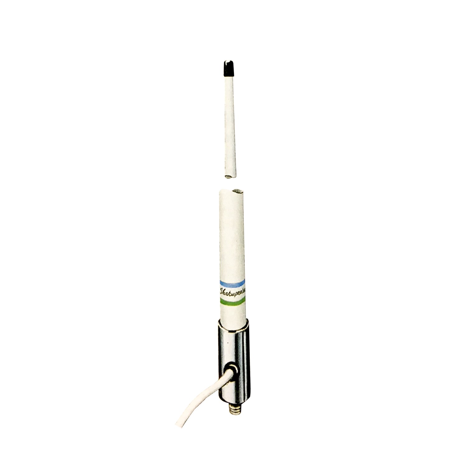 Shakespeare -  5302-R 8' Foot Vhf/Loran Combination Marine Antenna With 15' Rg58 Coax Cable & Pl259 Connector