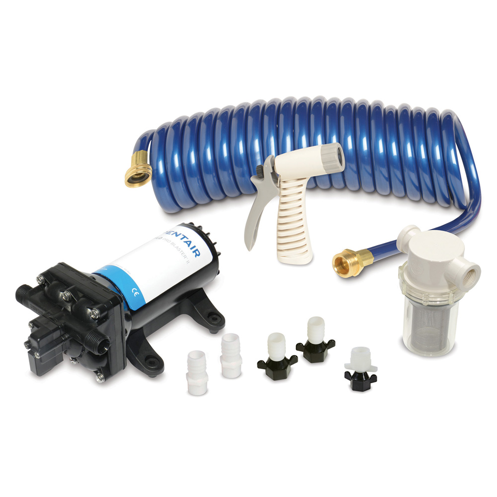 Shurflo by Pentair PRO WASHDOWN KIT II Ultimate - 12 VDC - 5.0 GPM - Includes Pump, Fittings, Nozzle, Strainer, 25' H