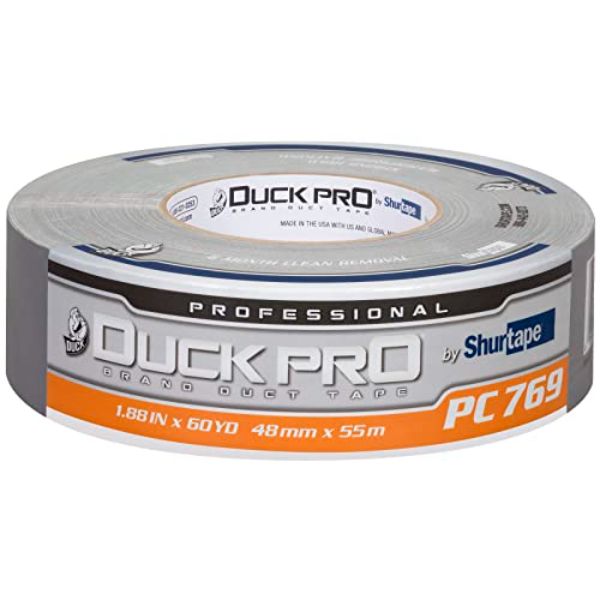 DUCK PRO BY SHURTAPE PC 769 PROF GRD CLEAN REMOVAL DUCT TAPESLVR48MMX55M