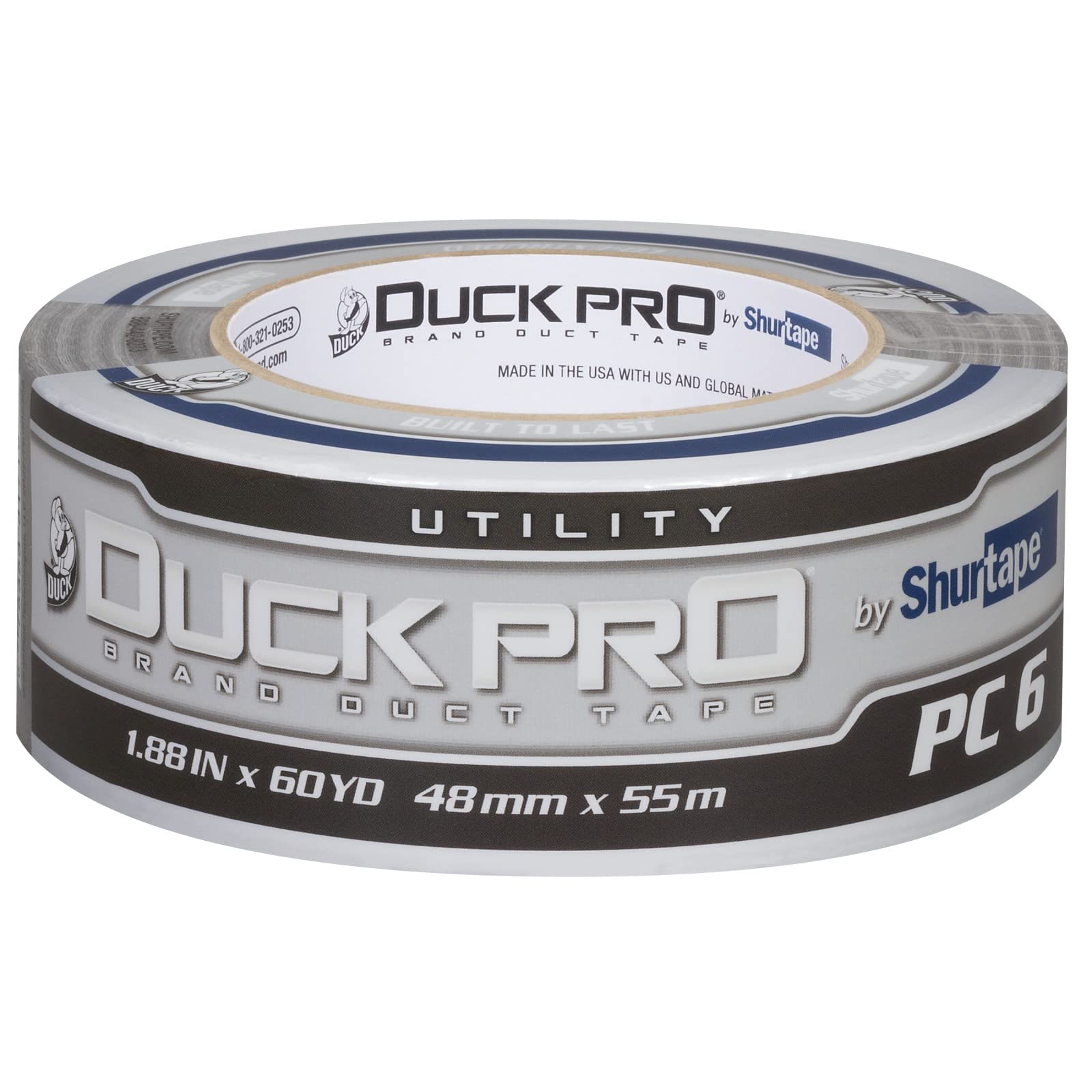 DUCK PRO BY SHURTAPE PC 6 ECONOMY GRADE COEXTRUDED CLOTH DUCT TAPE  SILVER  48MM X 55M