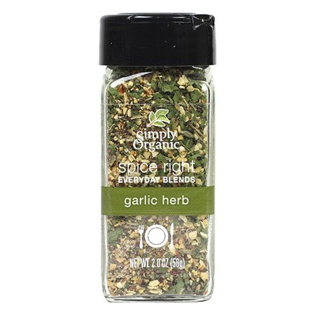 Simply Organic Organic Spice Right Everyday Blends, Garlic Herb (6X2 OZ)