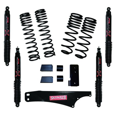 2-2.5INCH DUAL RATE LONG TRAVEL LIFT KIT WITH BLACK MAX SHOCKS