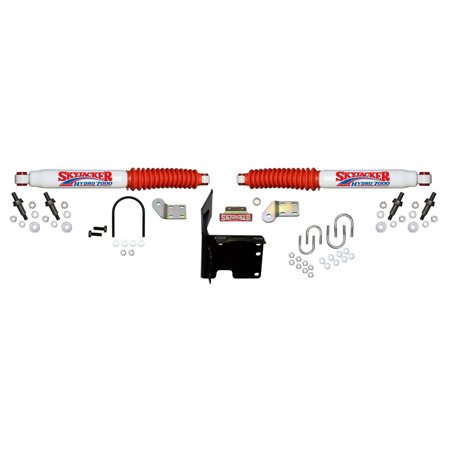 14-15 RAM 2500/3500 4WD DUAL STEERING STABILIZER - WHITE W/RED BOOT