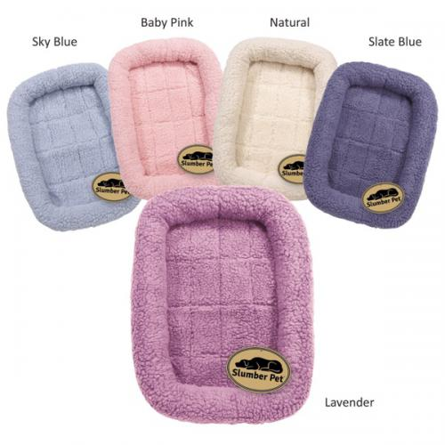 Slumber Pet Sherpa Crate Bed  Small Pink