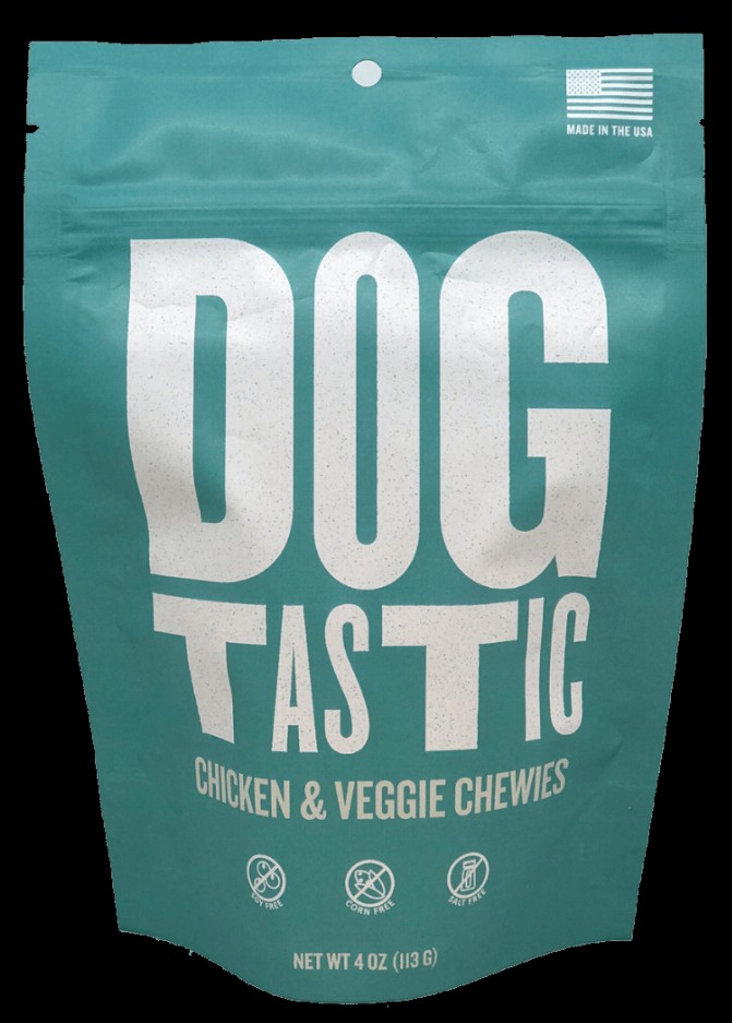 DT Dogtastic Chewies Dog Treats - 4 oz Chicken & Veggie