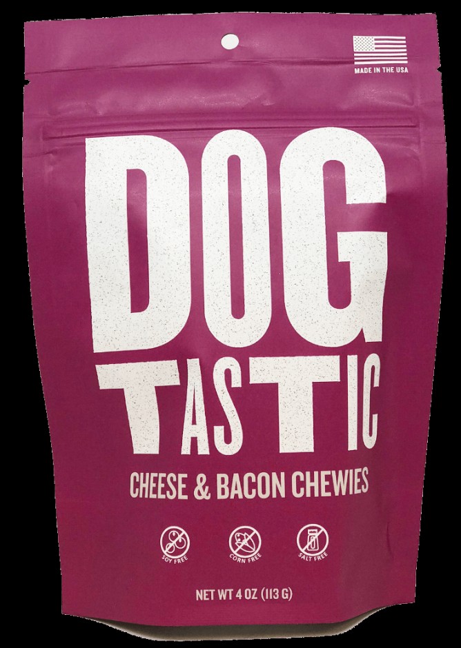 DT Dogtastic Chewies Dog Treats - 4 oz Cheese & Bacon