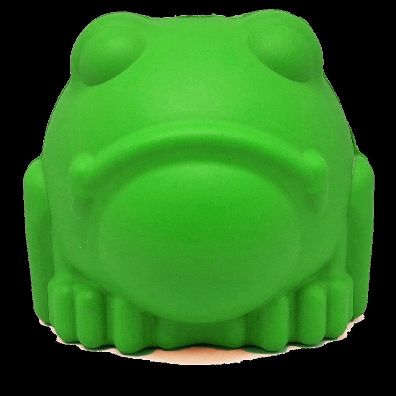 MKB Bull Frog Durable Rubber Chew Toy & Treat Dispenser