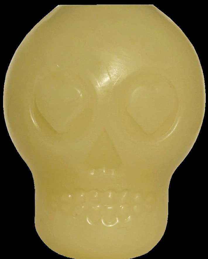 MKB Glow in the Dark Sugar Skull Chew Toy & Treat Dispenser