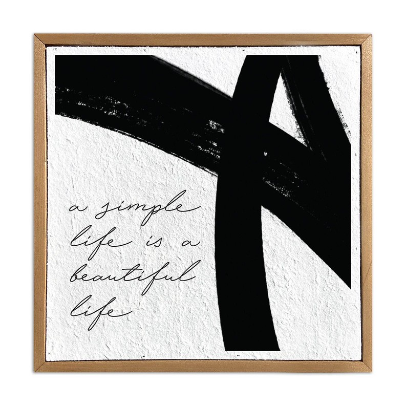 A simple life is a beautiful... /  Pulp Paper Wall Decor