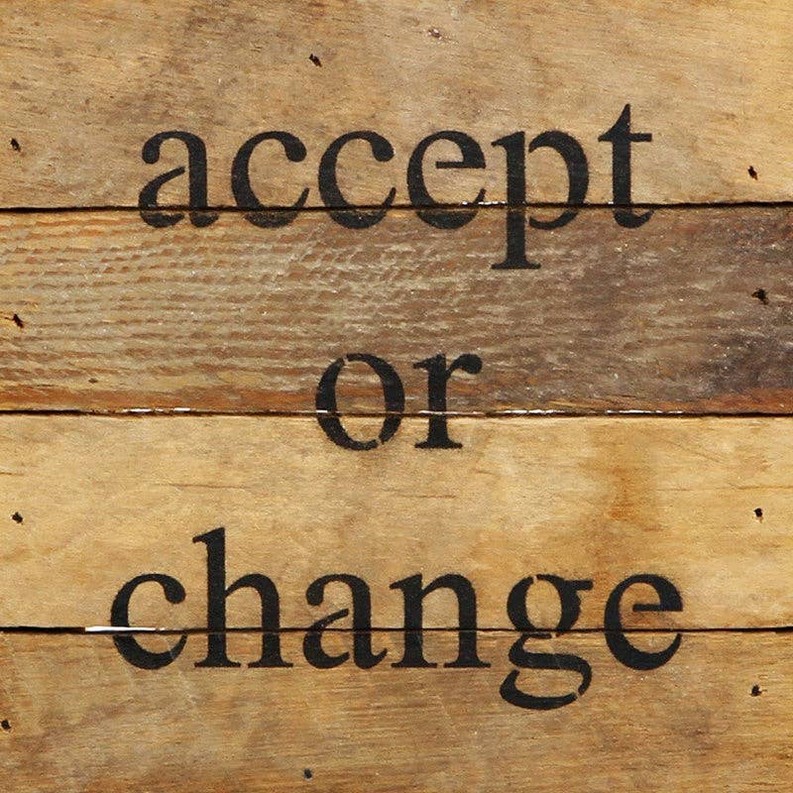 accept or change... Wall Sign
