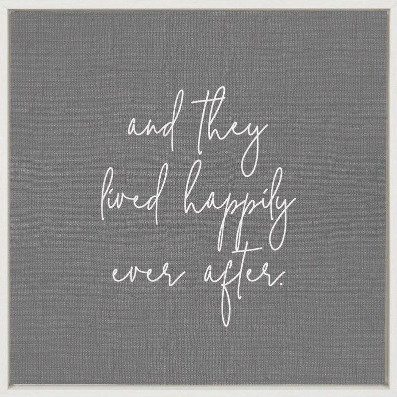 And they lived happily every after... Framed Canvas