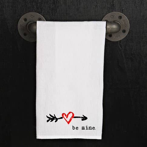 Be mine (RED heart with black arrow) / Kitchen Towel