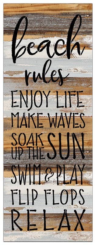 Beach Rules Enjoy Life Make Waves Swim 