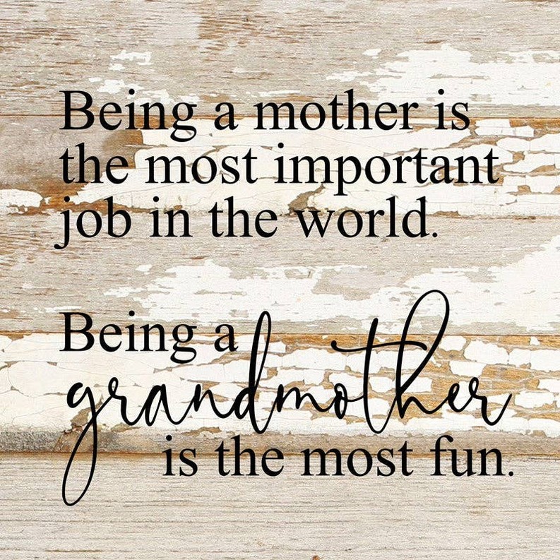 Being a mother is the most important... Wall Sign