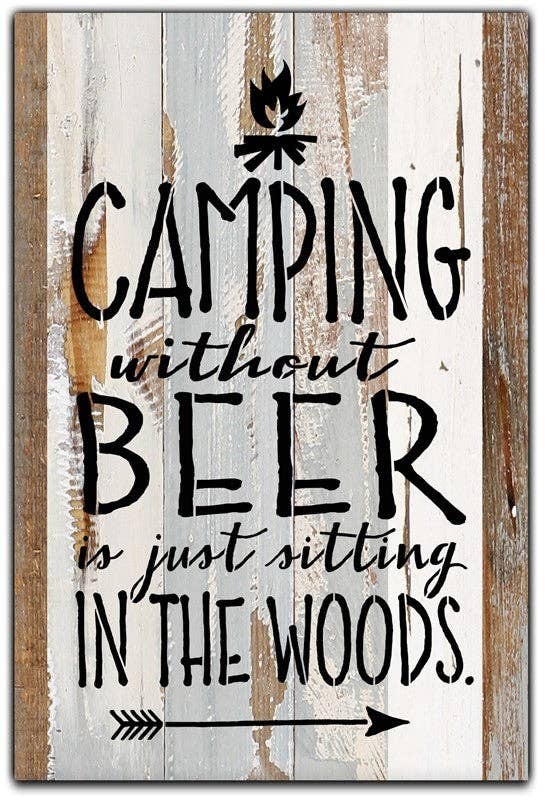 Camping without beer is just sitting in... Wall Sign