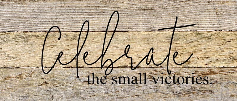 Celebrate the small victories... Wall Sign