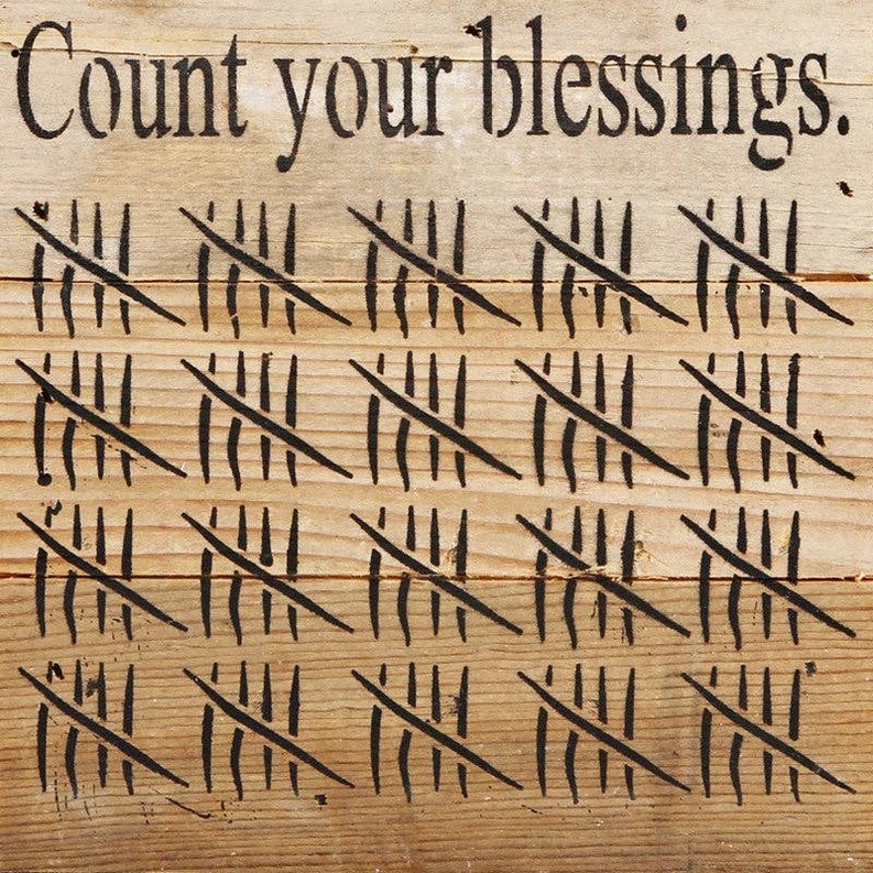 Count your blessings Wall Sign
