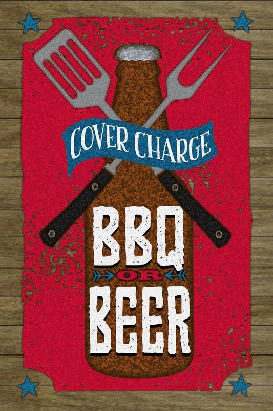 Cover Charge BBQ or Beer... Wall Sign