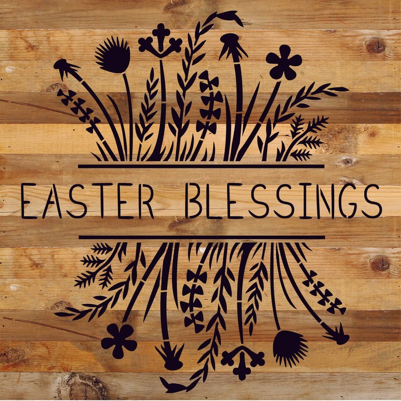 Easter Blessings... Wood Sign