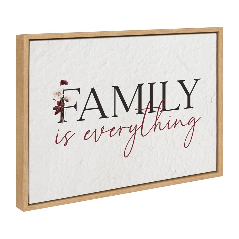 Family is everything... Framed Canvas