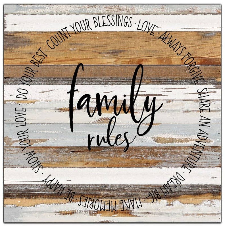 Family Rules... Wall Sign