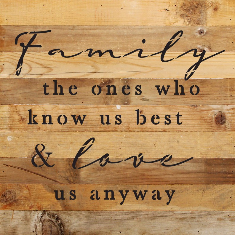 Family, the ones who know us best and lo... Wall Sign