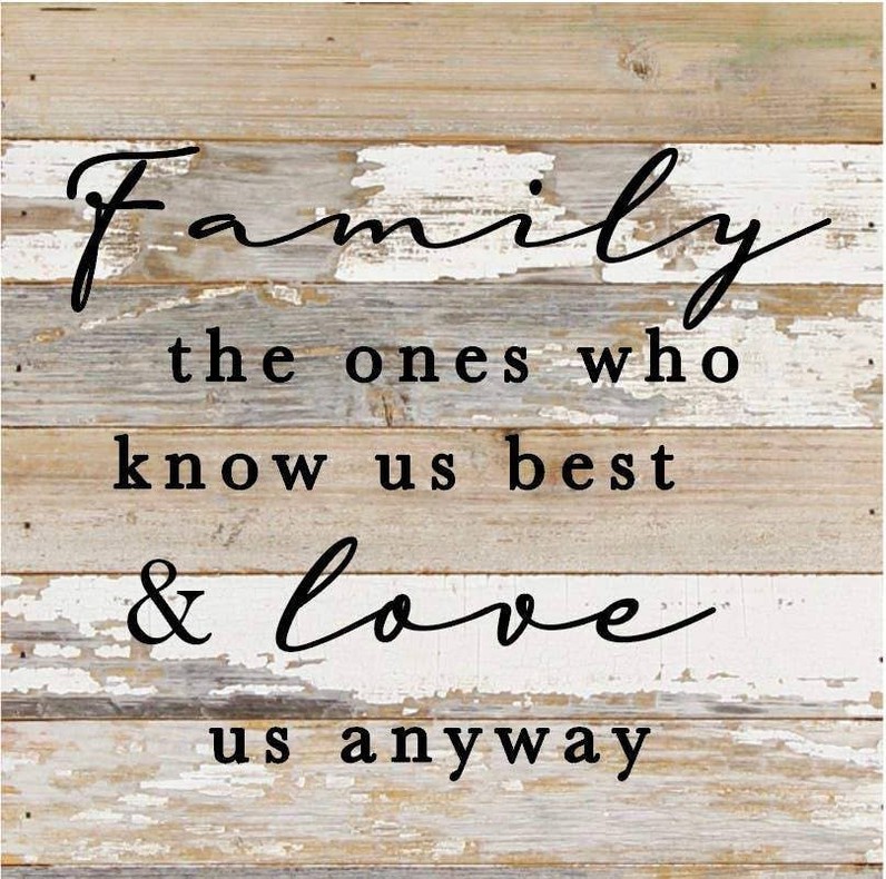 Family, the ones who know us best and lo... Wall Sign