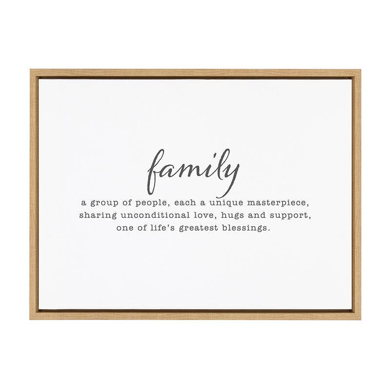 Family. A group of people, each a... /  Framed Canvas