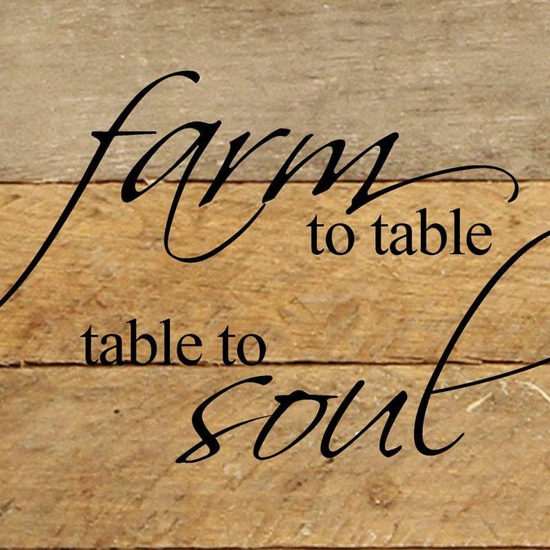 Farm to table Wall Sign