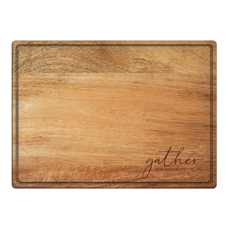Gather Here with Grateful... / Rectangular Wood Serving Board