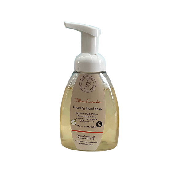 Foaming Hand Soap - 8 oz Citrus Lavender White bottle