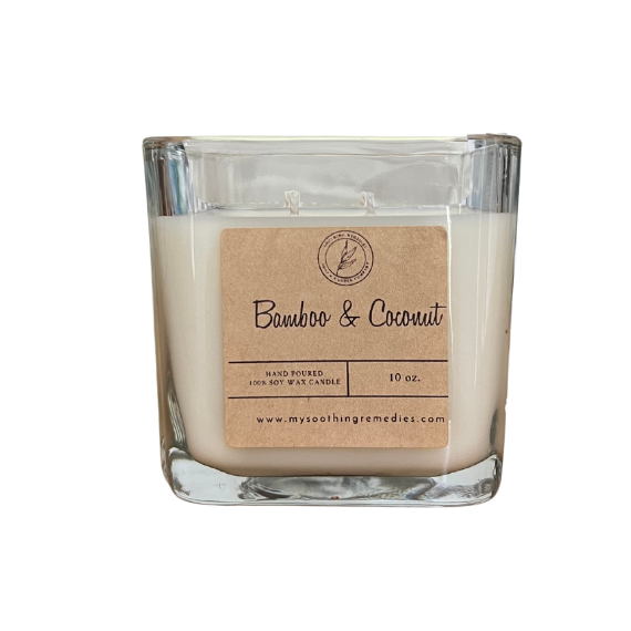 Soy Wax Candle - 10oz each/120oz TotalBamboo & Coconut