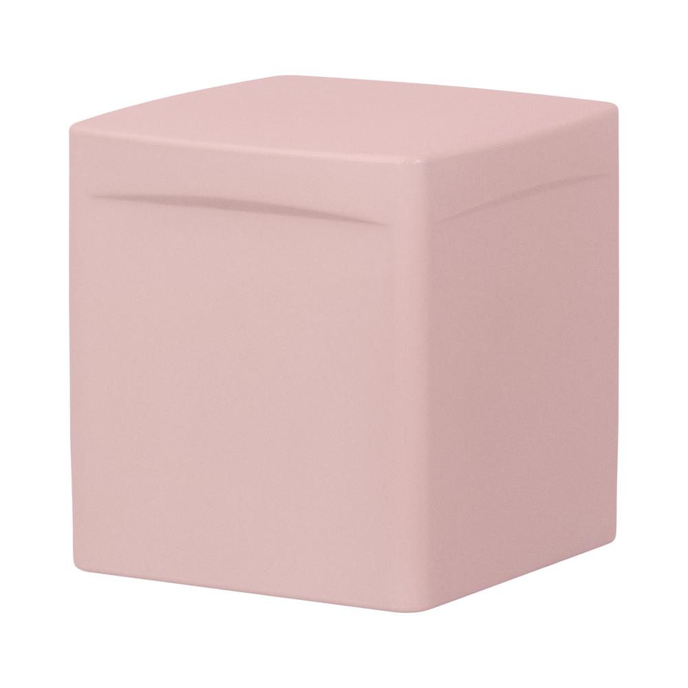Dalya Square Outdoor Side Table, Pink Blush
