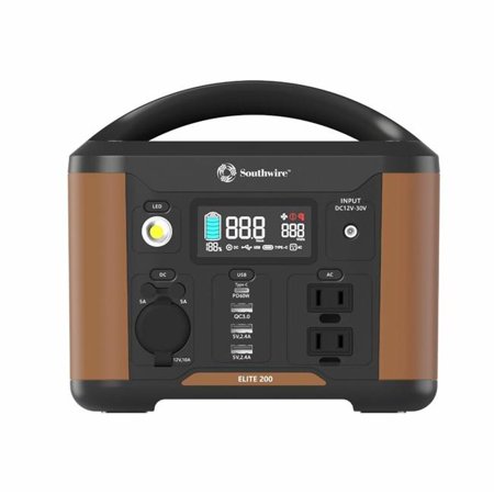 SOUTHWIRE PORTABLE POWER STATION 200 W/AC & DC ADAPTERS