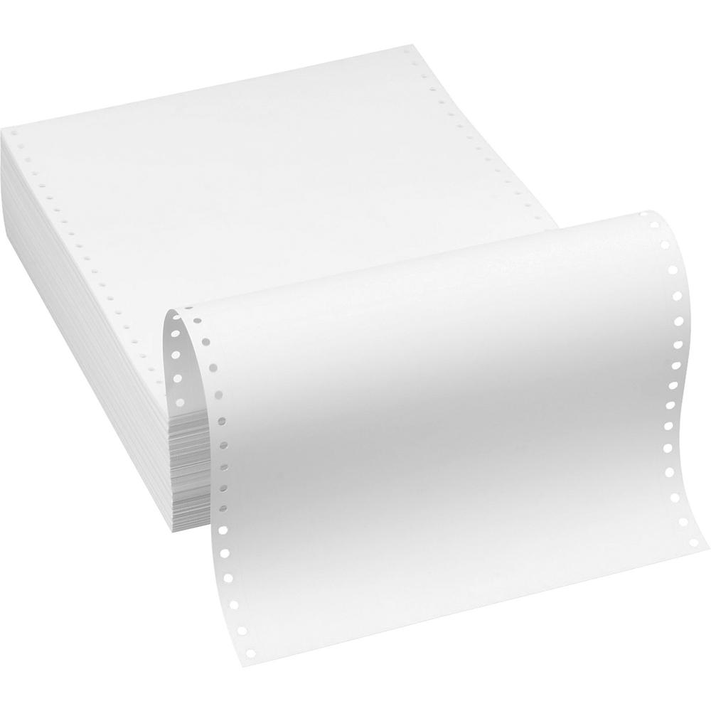 Southworth Continuous Feed Paper - 91 Brightness - Letter - 8 1/2" x 11" - 20 lb Basis Weight - Wove - 1000 / Box - Perforated