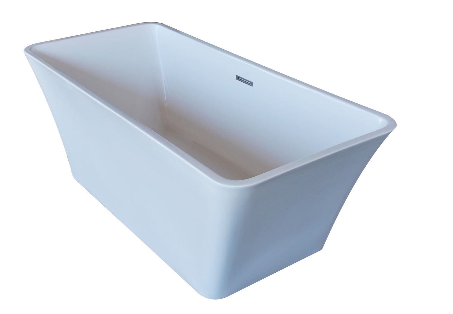 Vida Collection 30 in. by 67 in. Rectangle Acrylic Freestanding Bathtub
