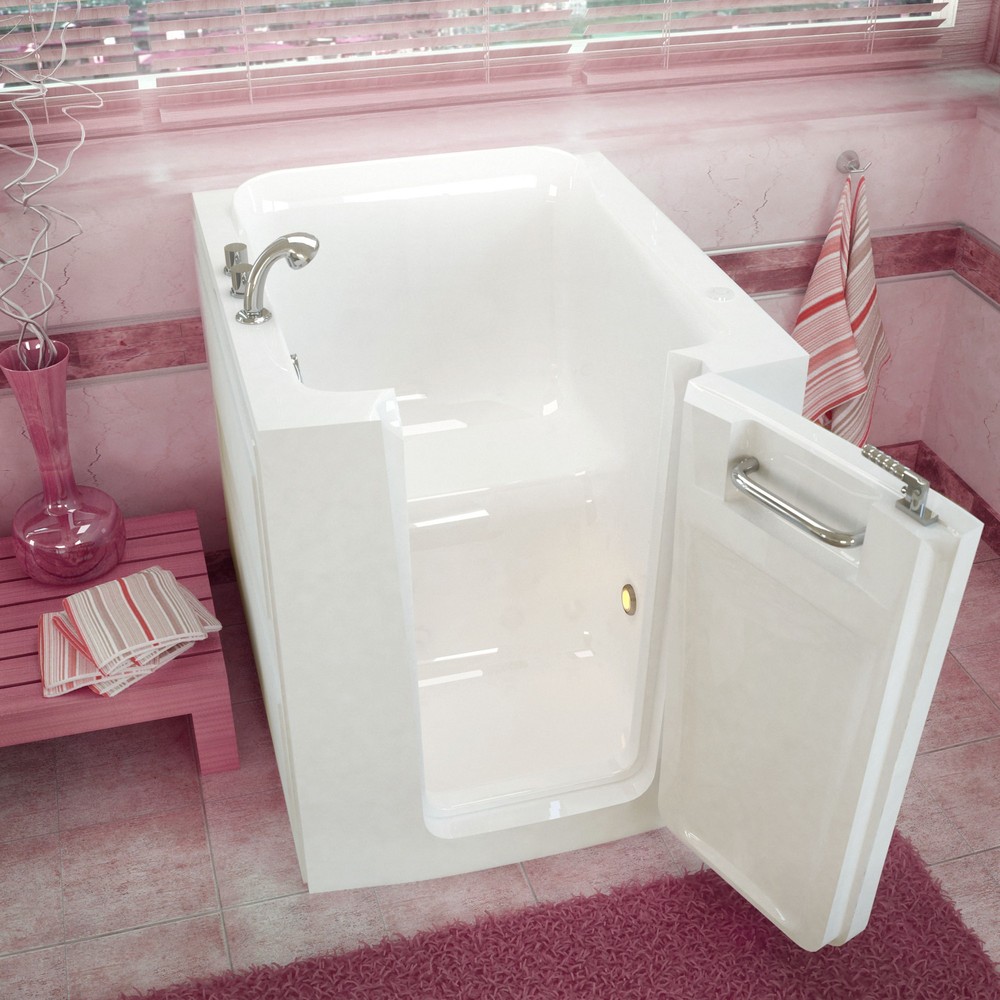 32x38 Right Drain White Soaking Walk-In Bathtub