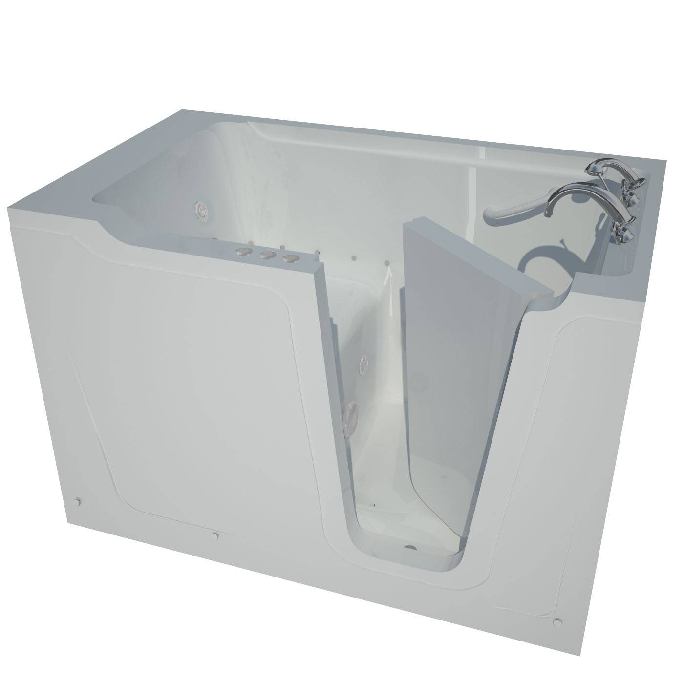 36 x 60 Right Drain Whirlpool & Air Jetted Walk-In Bathtub in White