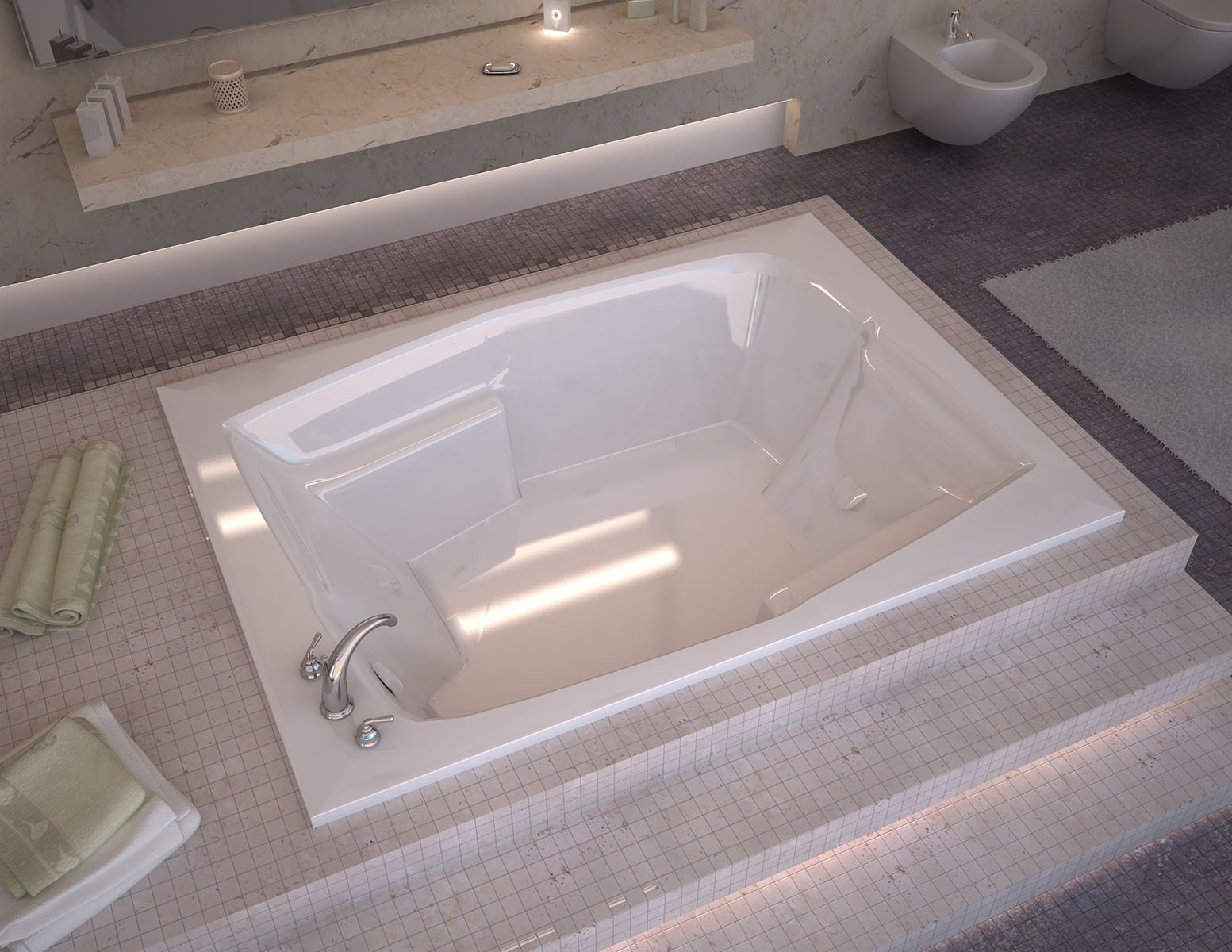 Capri 54 x 72 Rectangular Soaking Bathtub