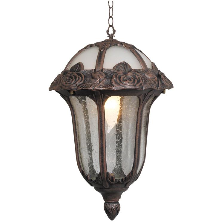 Rose Garden Large Pendent Light with Clear Seedy Glass