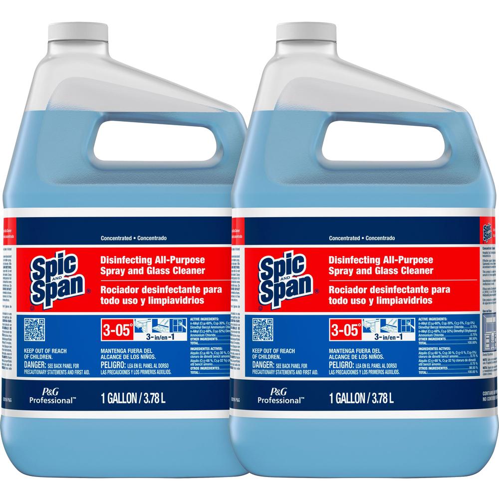 Spic and Span Disinfecting All-Purpose Spray and Glass Cleaner - Concentrate Liquid - 128 fl oz (4 quart) - 2 / Carton - Clear B
