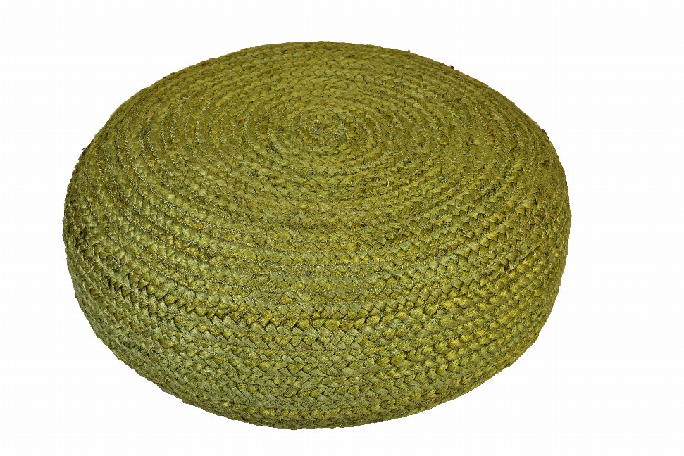 26" Wide Round Pouf Ottoman - 26in Olive