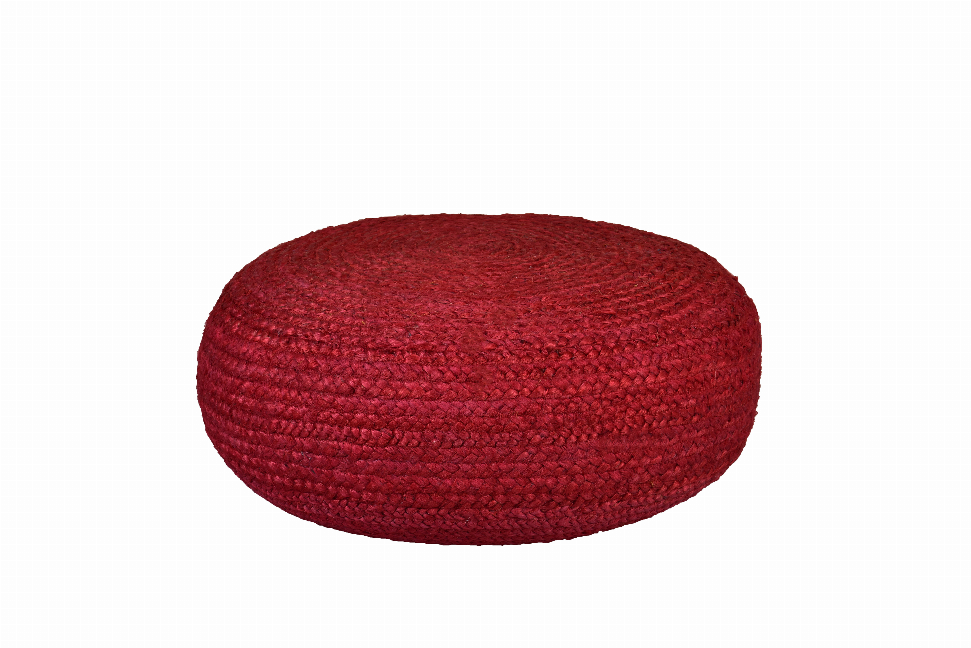 26" Wide Round Pouf Ottoman - 26in Roswewood