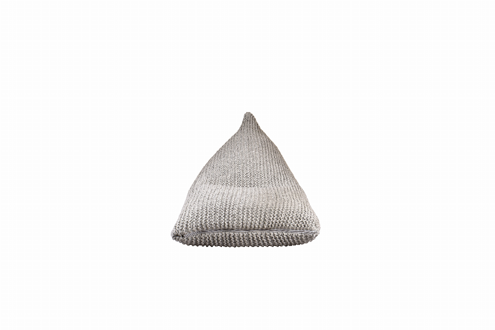 Ava Knitted Standard 100% Cotton Outdoor Friendly Bean Bag Chair & Lounger - Light Grey