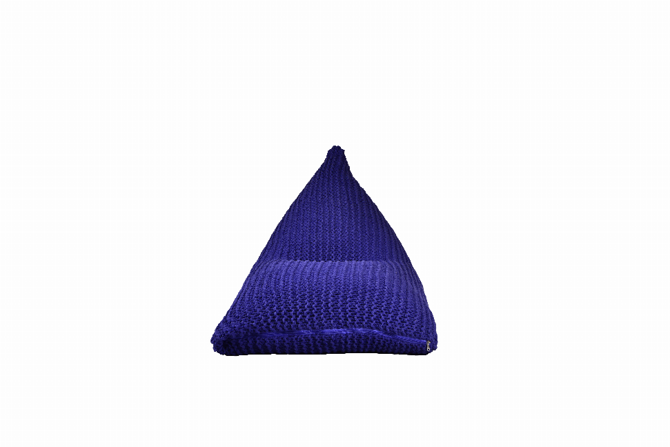 Ava Knitted Standard 100% Cotton Outdoor Friendly Bean Bag Chair & Lounger - Royal Blue